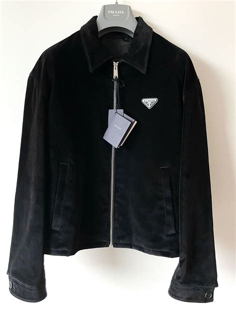 prada velvet denim jacket